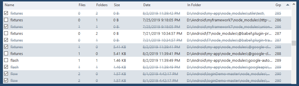 compare folders and find duplicate files using script