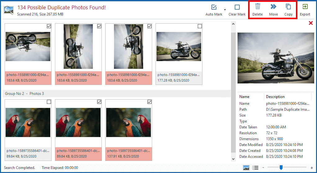 delete duplicate photos